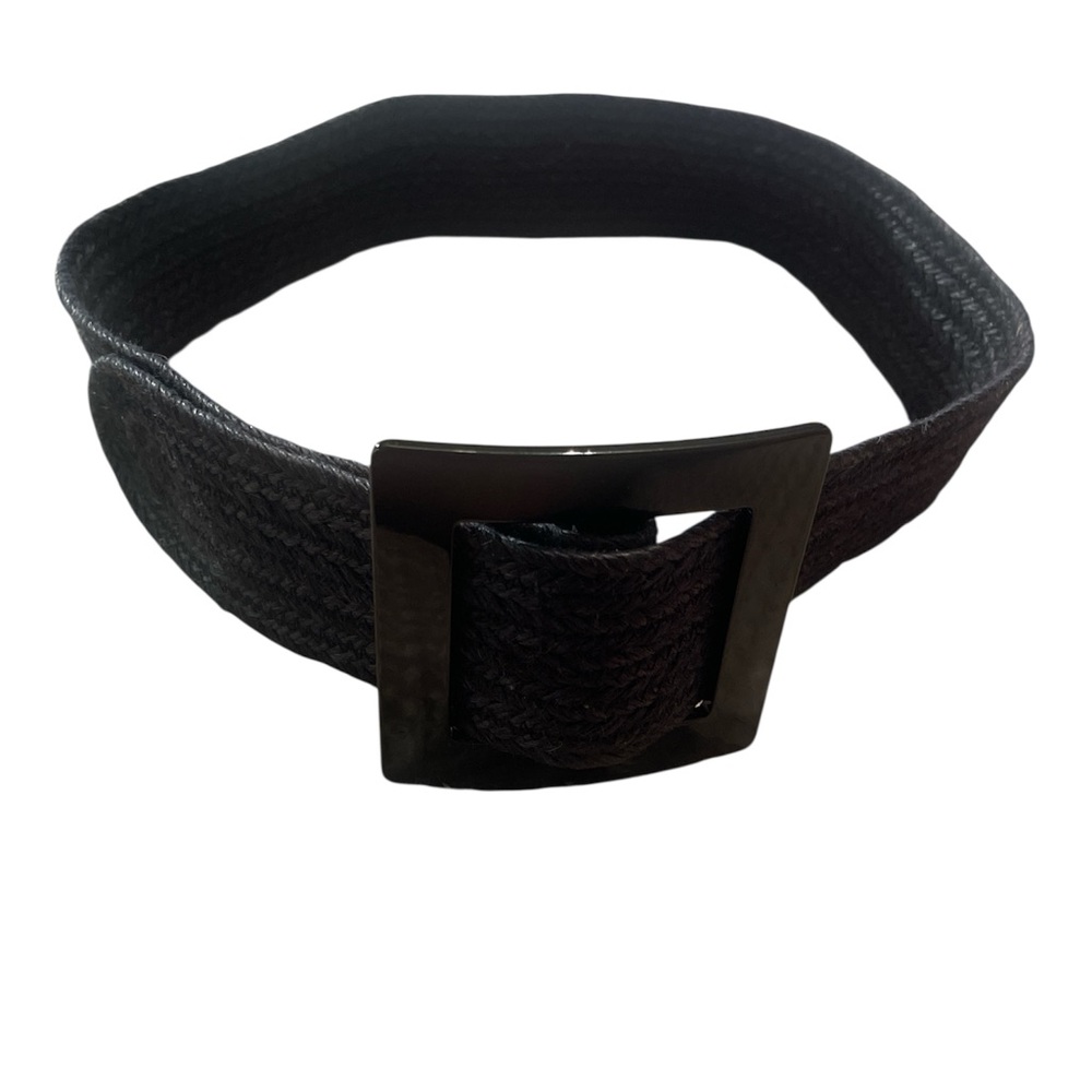 Zara Black Braided Belt with Square Buckle - Picture 6 of 6